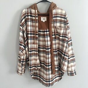 American Eagle Hooded Flannel